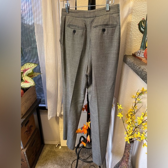 MaxMara Wool Blend straight-leg long inseam textured weave pants size 6 (small) - Picture 5 of 15
